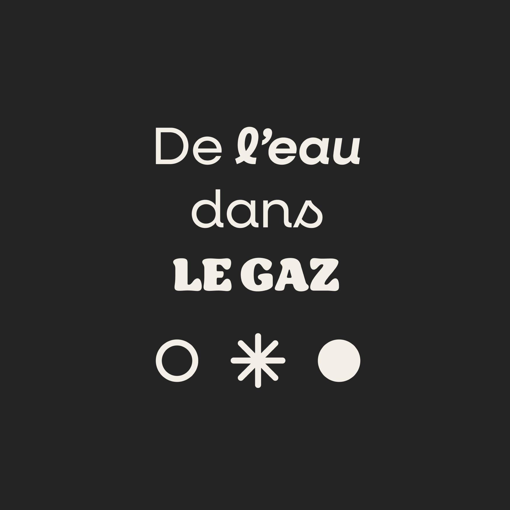 De l'eau dans le gaz